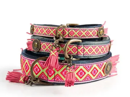 Collier Sandy Moon - Denim | Végétalien | Fait main