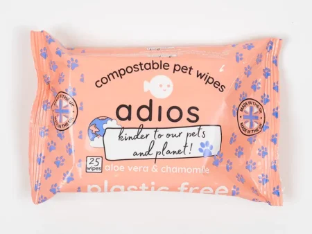 Lingettes végétales compostables pour chiens & chats