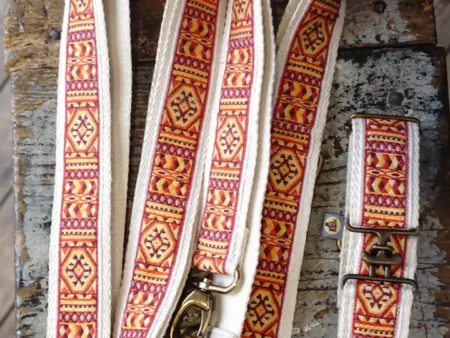 Set Collier & Laisse Chien Réglables – Design Ethnique Orange