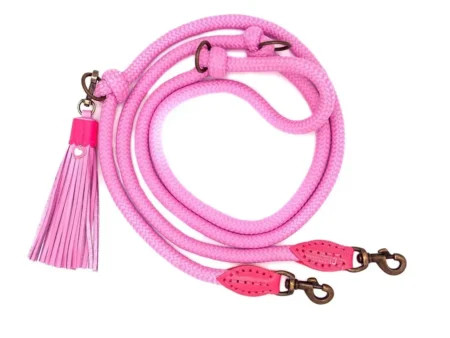 Laisse pour chien Extra Long Sweety Rope – Rose – 220 cm