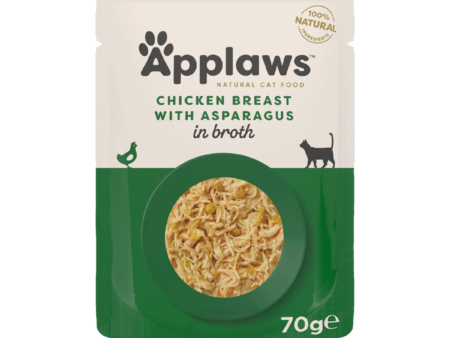 Applaws – Sachet Chat Poulet & Asperges en sauce 70g