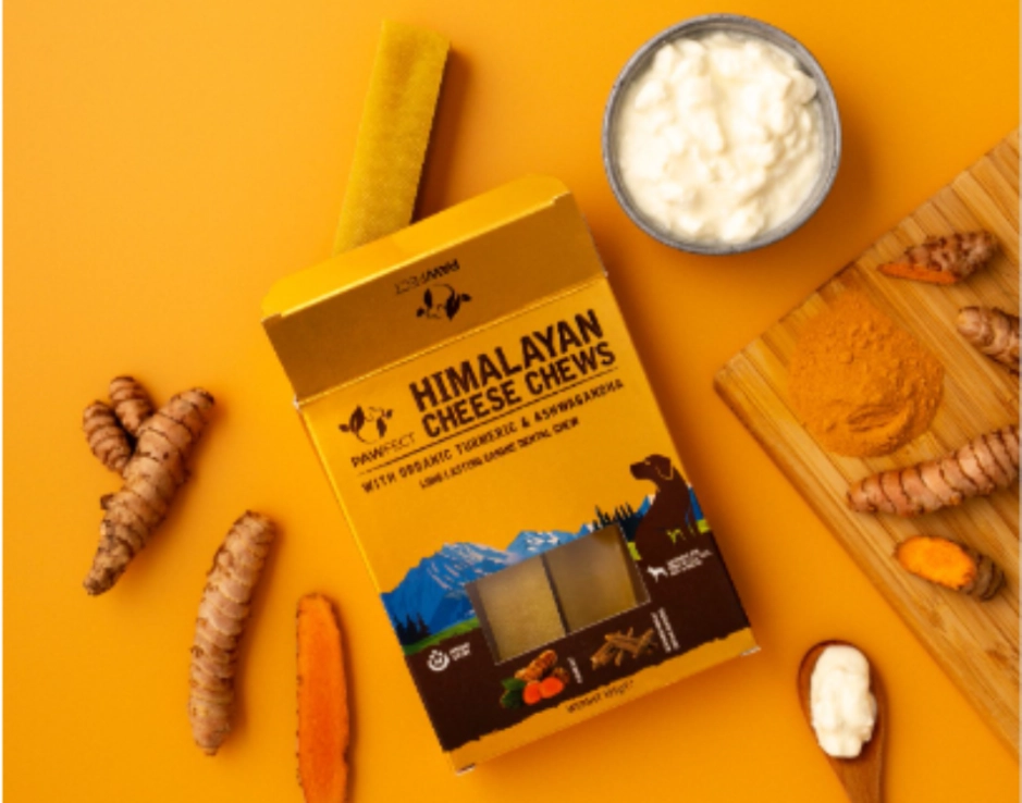 Barres de fromage de yak Pawfect curcuma et ashwagandha pour chien Medium
