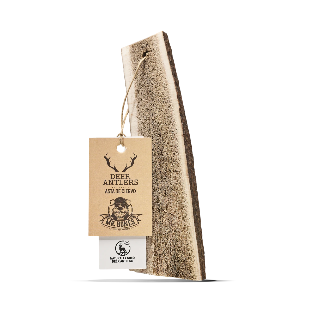 Bois de cerf fendu – Mastication naturelle pour chien - Mr Bones – Taille L