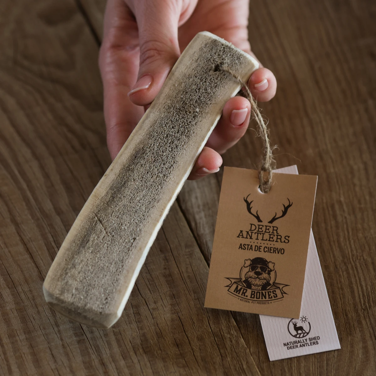 Bois de cerf fendu – Mastication naturelle pour chien - Mr Bones – Taille L – Image 2