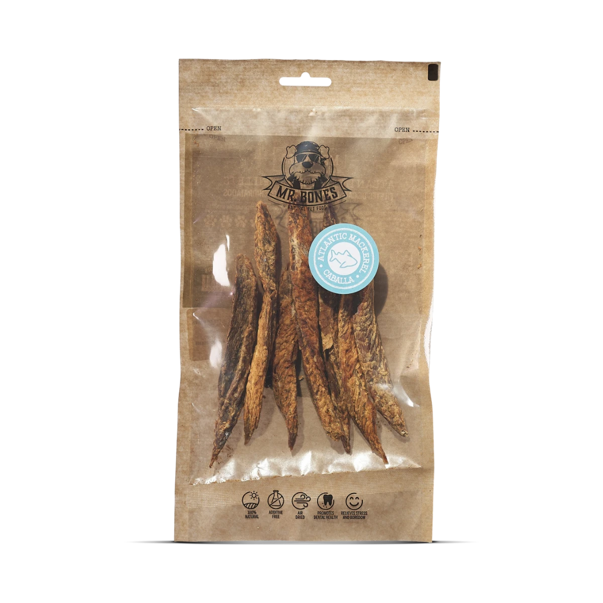Filets de maquereau de l’Atlantique – Snack naturel pour chien - Mr Bones – 70 g