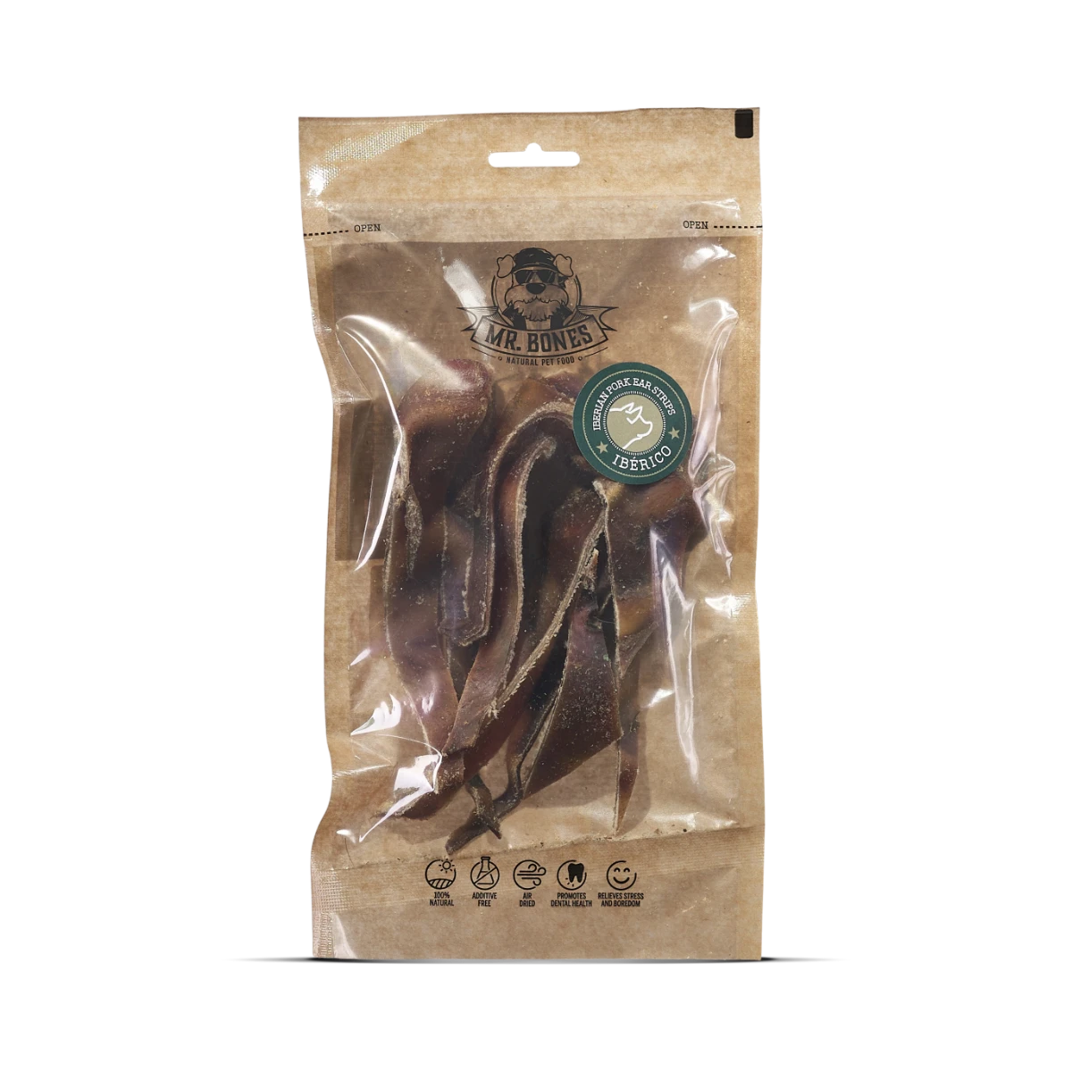 Lanières d’oreille de porc ibérique – Mastication naturelle pour chien | Mr Bones – 70 g