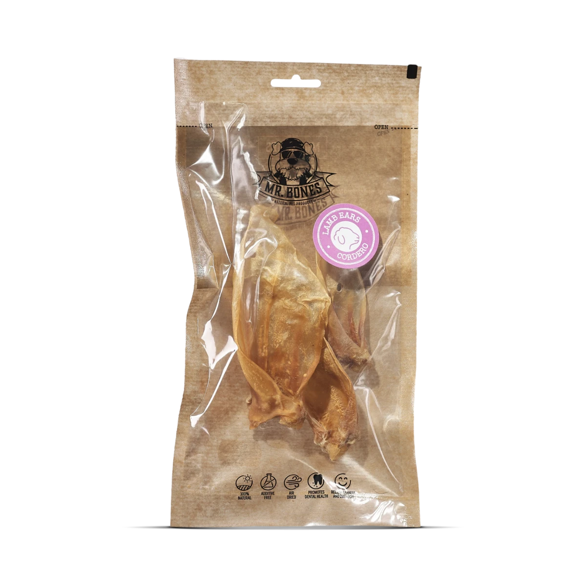 Oreilles d’agneau – Mastication naturelle pour chien - Mr Bones – 3 pièces