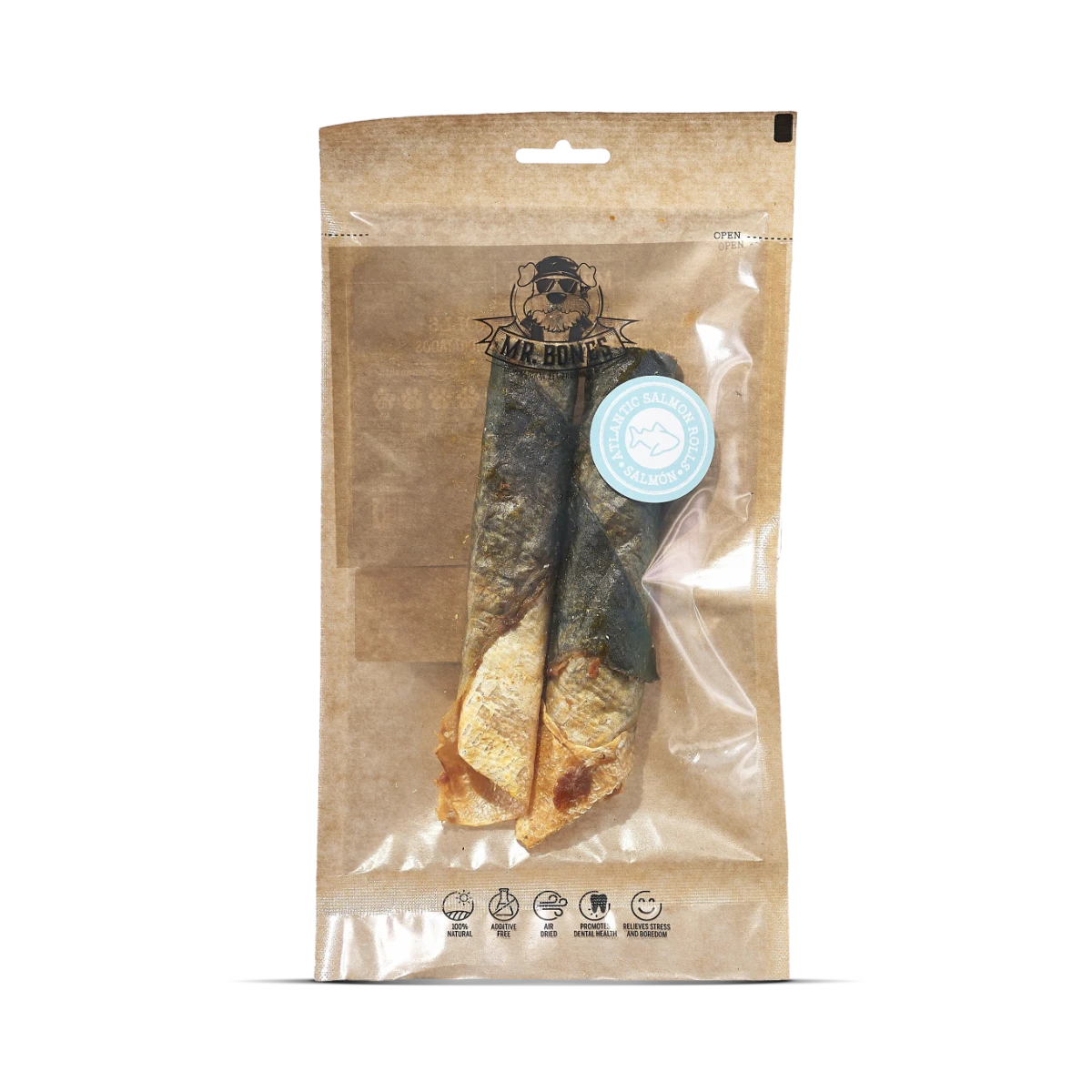 Rouleaux de saumon – Snack naturel pour chien - Mr Bones – 2 pièces