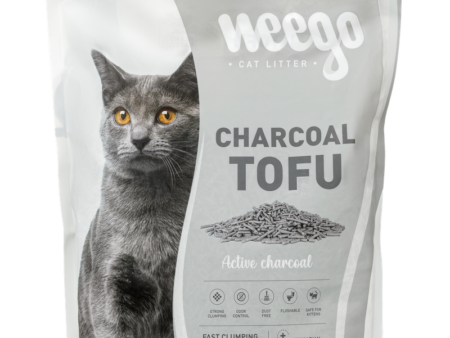Sac de litière végétale Weego Charcoal Tofu pour chat, au tofu et charbon actif
